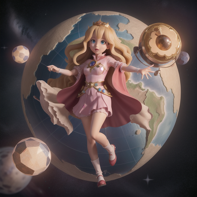 Image For Post Anime, queen, crystal, space, camera, map, HD, 4K, AI Generated Art