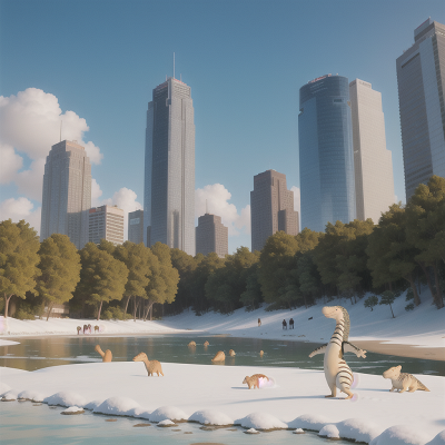 Image For Post Anime, skyscraper, snow, alligator, zebra, beach, HD, 4K, AI Generated Art