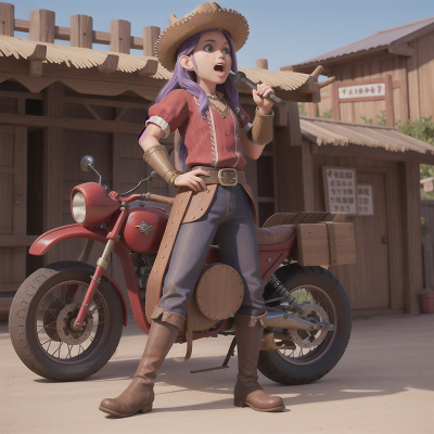 Image For Post Anime, fruit market, singing, wild west town, vikings, motorcycle, HD, 4K, AI Generated Art