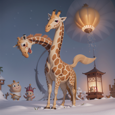 Image For Post Anime, giraffe, shark, pharaoh, ghost, snow, HD, 4K, AI Generated Art