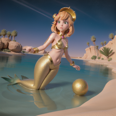 Image For Post Anime, desert oasis, golden egg, space station, betrayal, mermaid, HD, 4K, AI Generated Art