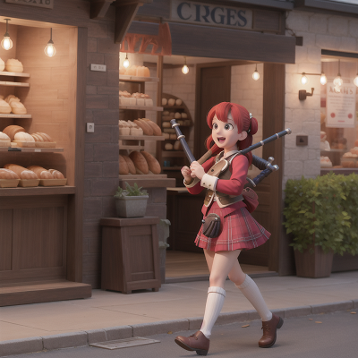 Image For Post Anime, betrayal, bagpipes, joy, bakery, knight, HD, 4K, AI Generated Art