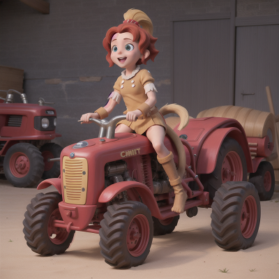 Image For Post Anime, circus, centaur, drought, tractor, monkey, HD, 4K, AI Generated Art