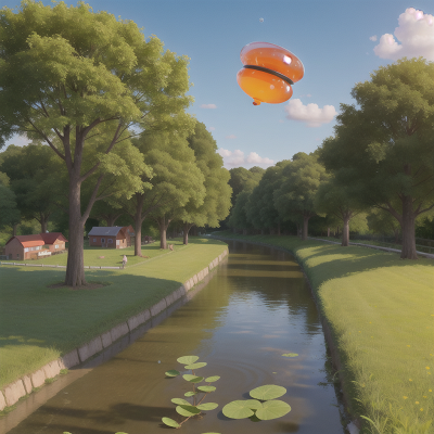 Image For Post Anime, bubble tea, farm, river, park, island, HD, 4K, AI Generated Art
