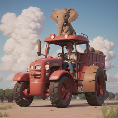 Image For Post Anime, elephant, scientist, tractor, hovercraft, bakery, HD, 4K, AI Generated Art