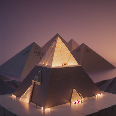 Image For Post Anime, laughter, pyramid, queen, harp, teleportation device, HD, 4K, AI Generated Art