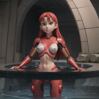 Image For Post Anime, cyborg, swimming, maze, ghost, demon, HD, 4K, AI Generated Art