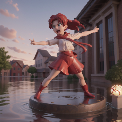 Image For Post Anime, flood, anger, statue, singing, dancing, HD, 4K, AI Generated Art
