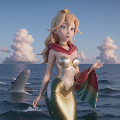 Image For Post Anime, suspicion, airplane, queen, mermaid, storm, HD, 4K, AI Generated Art