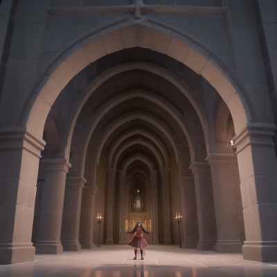 Image For Post Anime, maze, cathedral, violin, magic portal, anger, HD, 4K, AI Generated Art