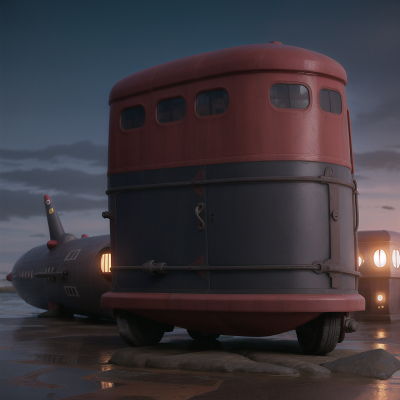 Image For Post Anime, drought, bus, submarine, spaceship, vampire's coffin, HD, 4K, AI Generated Art