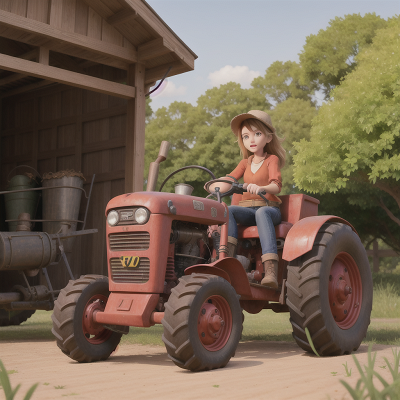 Image For Post Anime, betrayal, market, farm, tractor, tiger, HD, 4K, AI Generated Art