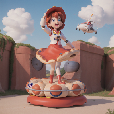 Image For Post Anime, pizza, hovercraft, circus, robotic pet, surprise, HD, 4K, AI Generated Art
