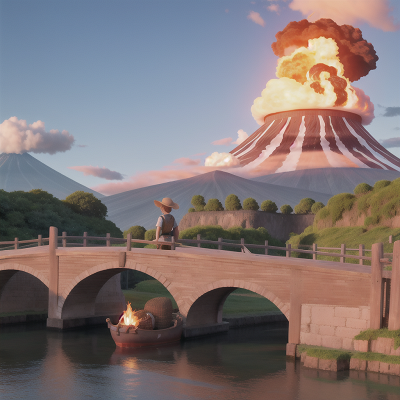 Image For Post Anime, farmer, bridge, boat, zebra, volcano, HD, 4K, AI Generated Art