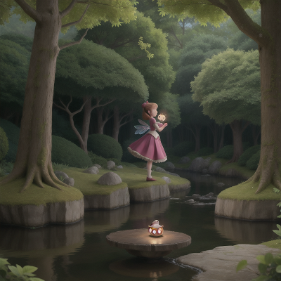 Image For Post Anime, fairy dust, ghost, betrayal, forest, river, HD, 4K, AI Generated Art