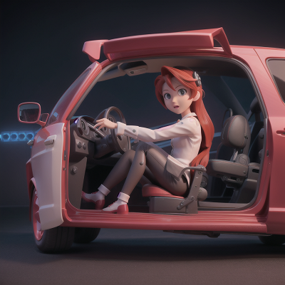 Image For Post Anime, violin, ghost, car, force field, cyborg, HD, 4K, AI Generated Art