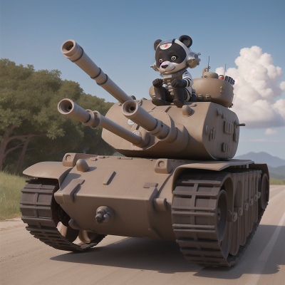 Image For Post Anime, tank, panda, flying, motorcycle, astronaut, HD, 4K, AI Generated Art