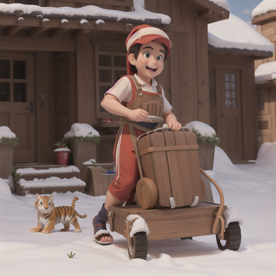 Image For Post Anime, accordion, chef, sled, farmer, tiger, HD, 4K, AI Generated Art