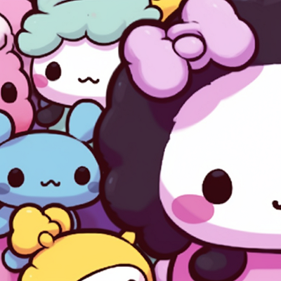 Image For Post Twin Sanrio Sizzles - colorful matching sanrio pfp left side