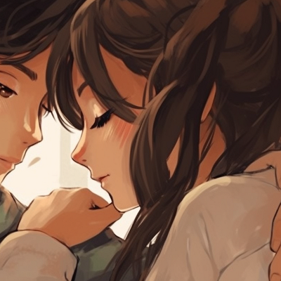 Image For Post | Two characters, earthy tones and soft texture, snuggling comfortably. unique cute matching pfp for couples ideas pfp for discord. - [cute matching pfp for couples, aesthetic matching pfp ideas](https://hero.page/pfp/cute-matching-pfp-for-couples-aesthetic-matching-pfp-ideas)