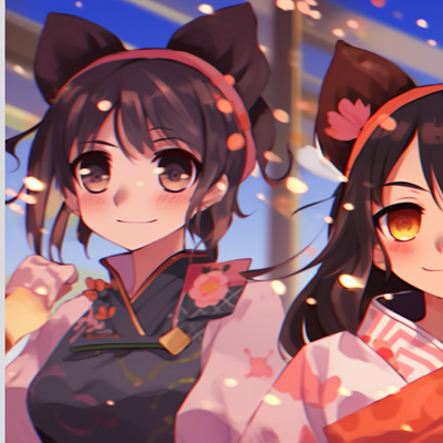 Image For Post | Four characters under sakura blossoms, pastel color palette, leisurely enjoying the spring. trending matching pfp for 4 friends pfp for discord. - [matching pfp for 4 friends, aesthetic matching pfp ideas](https://hero.page/pfp/matching-pfp-for-4-friends-aesthetic-matching-pfp-ideas)