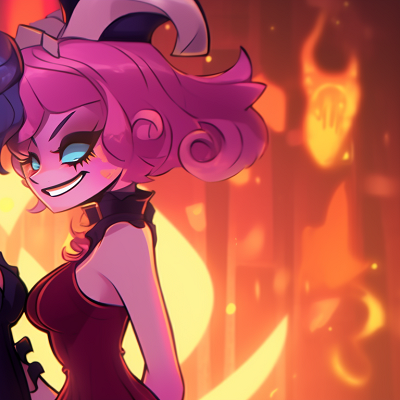 Image For Post | Moxxie and Millie in front of crackling flames, with glowing vibrant colors and fine details. moxxie and millie's relationship pfp for discord. - [moxxie and millie matching pfp, aesthetic matching pfp ideas](https://hero.page/pfp/moxxie-and-millie-matching-pfp-aesthetic-matching-pfp-ideas)