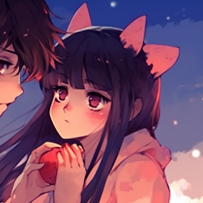 Image For Post | Two characters under a starry sky, dreamy colors and subtle shading. gorgeous matching pfp for bf and gf pfp for discord. - [matching pfp for bf and gf, aesthetic matching pfp ideas](https://hero.page/pfp/matching-pfp-for-bf-and-gf-aesthetic-matching-pfp-ideas)