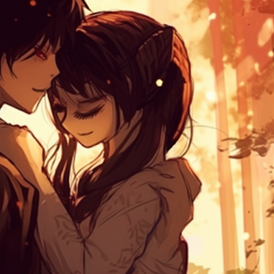 Image For Post | Two characters bathed in golden light, embracing tenderly in a forest setting. stunning matching pfp for bf and gf pfp for discord. - [matching pfp for bf and gf, aesthetic matching pfp ideas](https://hero.page/pfp/matching-pfp-for-bf-and-gf-aesthetic-matching-pfp-ideas)