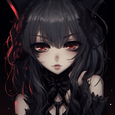 Image For Post | Anime girl in gothic attire with cat ears, pronounced shadows and deep contrasting colors. adorable goth anime girl pfp pfp for discord. - [Goth Anime Girl PFP](https://hero.page/pfp/goth-anime-girl-pfp)