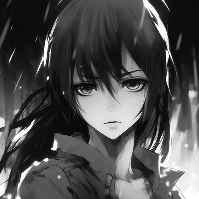 Image For Post Striking Monochrome Attack on Titan - prime black and white pfp anime characters