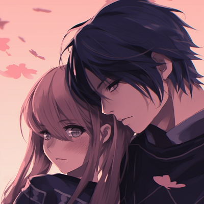 Image For Post | Sakura and Sasuke with interlinked yet distinctly colored hearts, symbolizing their bond, vibrant colors with detailed design. unique anime pfp couple creations pfp for discord. - [anime pfp couple optimized search](https://hero.page/pfp/anime-pfp-couple-optimized-search)