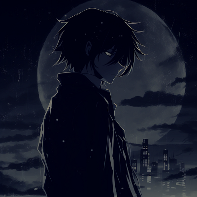 Image For Post | Nocturnal anime protagonist, displaying the subtle interplay of dark shades and subdued light reflections, emphasizing his silhouette and key features. darkness anime pfp characters pfp for discord. - [Darkness Anime PFP Collection](https://hero.page/pfp/darkness-anime-pfp-collection)