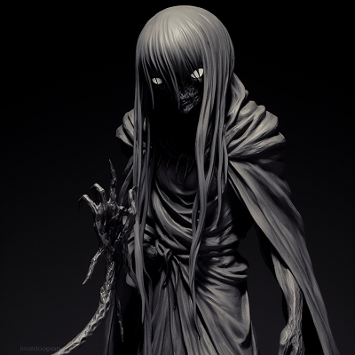 Image For Post | Anime portrayal of  an anguished Grim Reaper, deep shadows and accentuated lines defining the sorrow. conceptual ideas for scary anime pfp pfp for discord. - [Scary Anime PFP Collection](https://hero.page/pfp/scary-anime-pfp-collection)