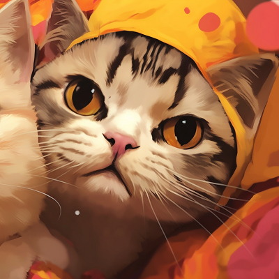 Image For Post | Two anime cats with matching funny outfits, detailed patches and warm tones. humorous cat matching pfp pfp for discord. - [cat matching pfp, aesthetic matching pfp ideas](https://hero.page/pfp/cat-matching-pfp-aesthetic-matching-pfp-ideas)