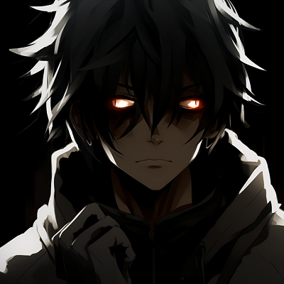 Image For Post | Noir styled profile of Kaneki from Tokyo Ghoul, rich in darker shades. anime black pfp aesthetics pfp for discord. - [Anime Black PFP](https://hero.page/pfp/anime-black-pfp)