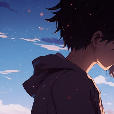 Image For Post | Two characters gazing at a starry sky, surreal sky hues and shimmering lights. aesthetically pleasing match pfp pfp for discord. - [match pfp, aesthetic matching pfp ideas](https://hero.page/pfp/match-pfp-aesthetic-matching-pfp-ideas)