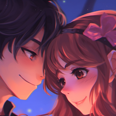 Image For Post | Two characters sharing a radiant smile, vibrant colors and sparkling details. romantic match pfp for couples pfp for discord. - [match pfp for couples, aesthetic matching pfp ideas](https://hero.page/pfp/match-pfp-for-couples-aesthetic-matching-pfp-ideas)