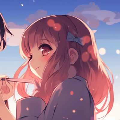 Image For Post | A happy pair resting side by side, pastel colors and a casual atmosphere. adorable match pfp for couples pfp for discord. - [match pfp for couples, aesthetic matching pfp ideas](https://hero.page/pfp/match-pfp-for-couples-aesthetic-matching-pfp-ideas)