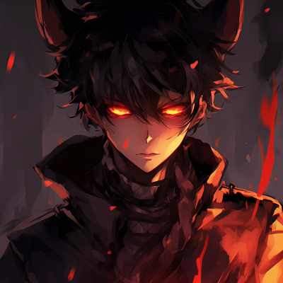 Image For Post | Elegant portrayal of a dark demon character, with astute details and high contrast linework. aesthetic demonic anime pfp pfp for discord. - [demonic anime pfp](https://hero.page/pfp/demonic-anime-pfp)