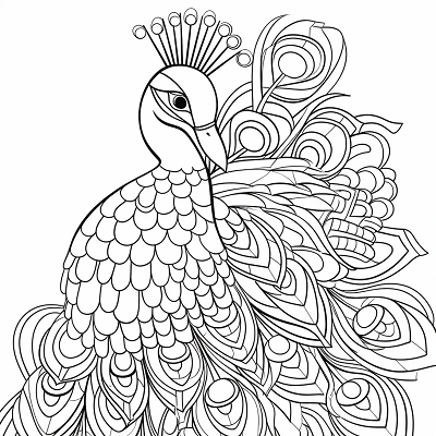 Image For Post Famous Bird Coloring Pages Elegant Peacock - Printable Coloring Page