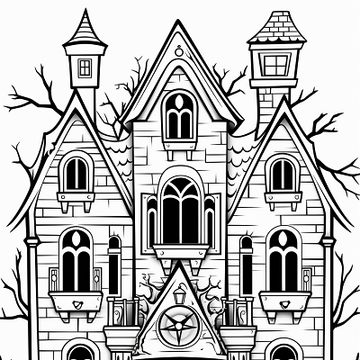 Image For Post Wednesday Addams Family Home Sketch - Wallpaper