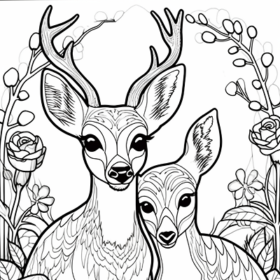 Image For Post Woodland Creatures' Valentine's Day - Printable Coloring Page