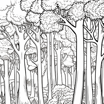Image For Post Forest Wonders Call of the Wild - Printable Coloring Page
