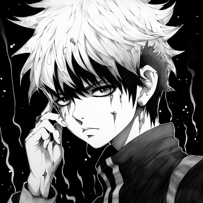 Image For Post Naruto Monochrome Portrait - unique black and white anime pfp