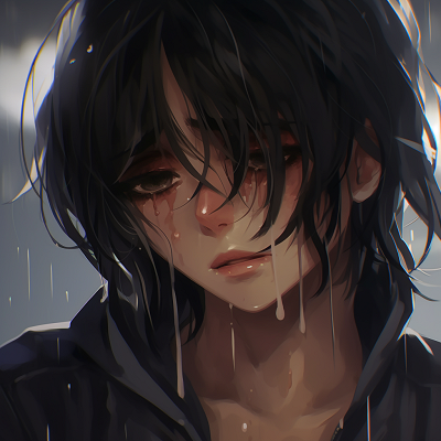 Image For Post | A portrait of an tearful anime character, detailing the raw emotion through soft shading and realistic tear drops. animated depressed anime pfp icons - [Depressed Anime PFP Collection](https://hero.page/pfp/depressed-anime-pfp-collection)