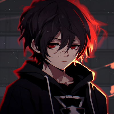 Image For Post | A gothic style emo anime profile, intricate lace patterns and dominant black tones. emo anime pfp characters - [emo anime pfp Collection](https://hero.page/pfp/emo-anime-pfp-collection)