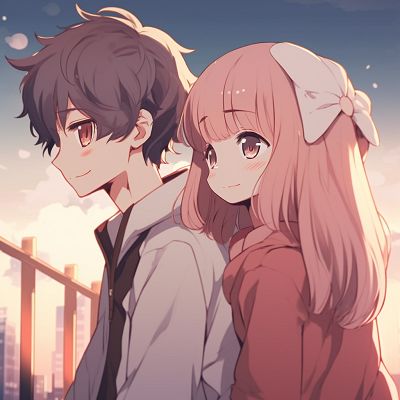 Image For Post | An anime boy and girl sharing a scene, featuring soft colors and detailed backgrounds. matching pfp anime boy and girl - [Matching PFP Anime Gallery](https://hero.page/pfp/matching-pfp-anime-gallery)