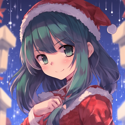 Image For Post | Anime girl holding a delicate snowflake, with detailed focus on her facial features, hair, and the snowflake. anime girl christmas pfp - [christmas pfp anime](https://hero.page/pfp/christmas-pfp-anime)
