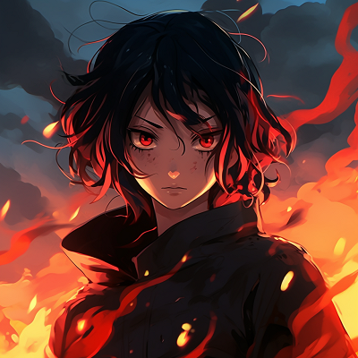 Image For Post | Warrior woman surrounded by fire, dynamic pose and bold lines. female fire anime pfp - [Fire Anime PFP Space](https://hero.page/pfp/fire-anime-pfp-space)