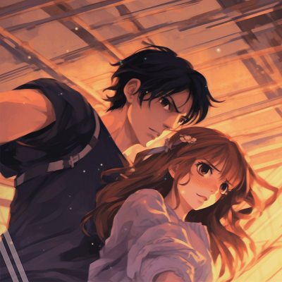 Image For Post | Anime couple engaging in an action-packed scene, with a focus on movement and dynamic lines. adventurous anime matching pfp couple - [Anime Matching Pfp Couple](https://hero.page/pfp/anime-matching-pfp-couple)